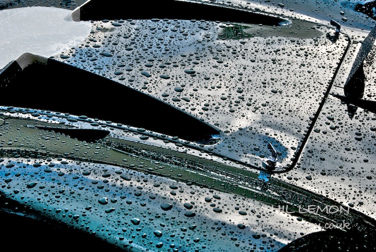 Ford GT40, raindrops detail, Phil Lemon