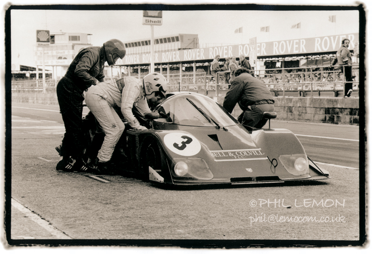 Driver change, Silverstone pitlane, Phil Lemon