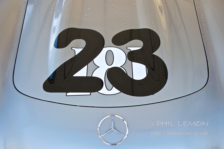 Mercedes Benz renumbered, Goodwood paddock, Phil Lemon
