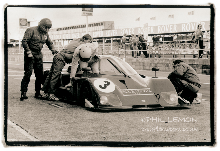 Driver change, Silverstone pitlane, Phil Lemon