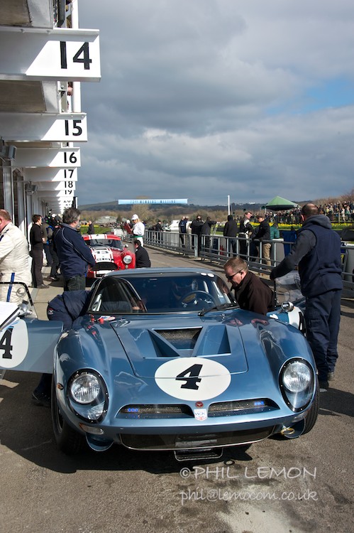 Bizzarrini, Goodwood pit lane, Phil Lemon