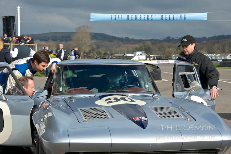 Corvette Stingray, Goodwood pit lane, Phil Lemon