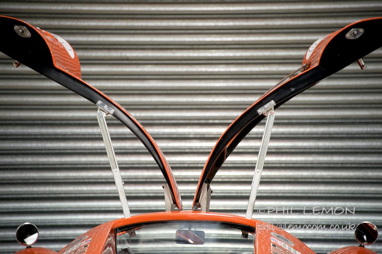 Lola T70 gullwing doors, Phil Lemon