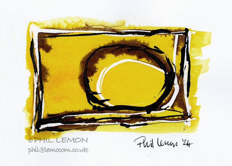 Abstract 19, ink and watercolour, Phil Lemon