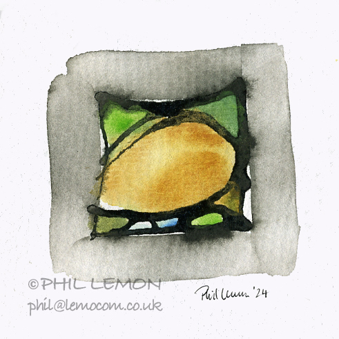 Abstract 22, ink and watercolour, Phil Lemon