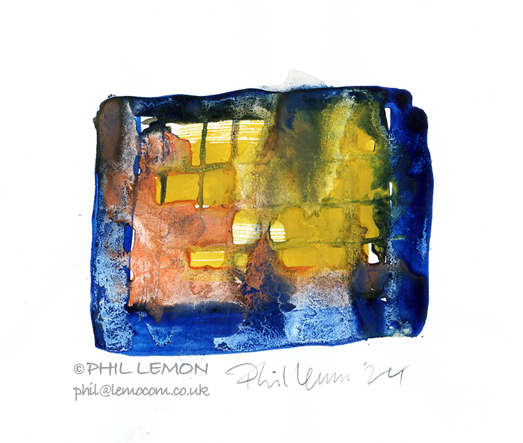 Abstract 50, ink and watercolour, Phil Lemon