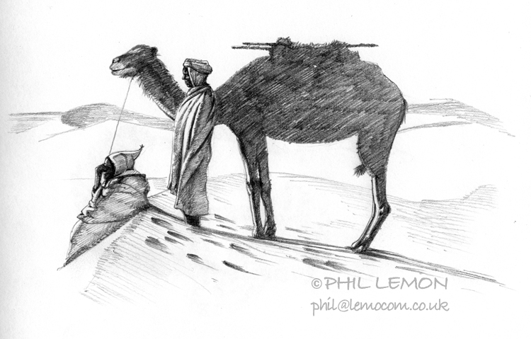 The Desert, pencil on paper, Phil Lemon