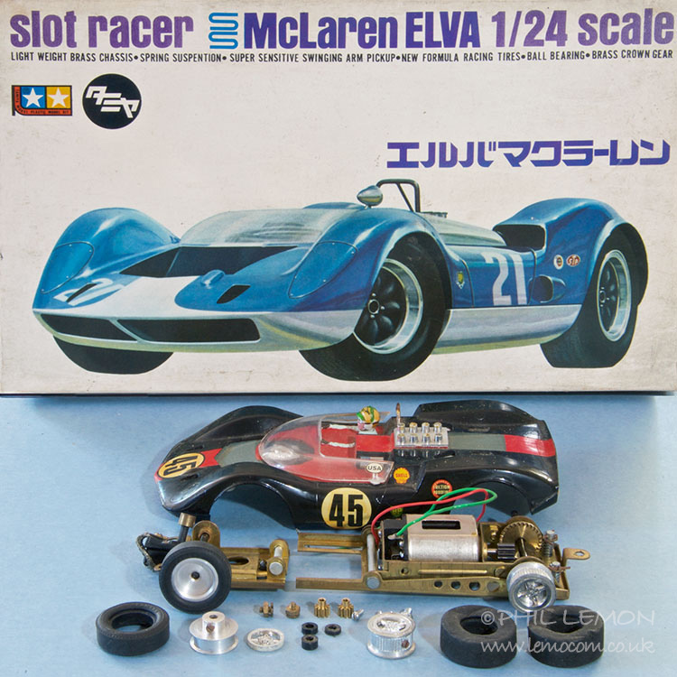 1/24 McLaren Elva slot car, Phil Lemon