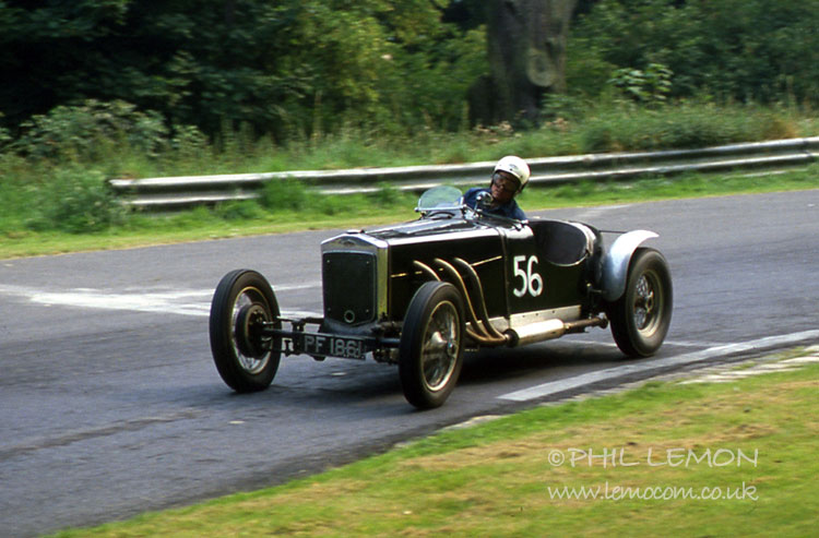 Frazer-Nash "Patience", driven by Tony Jones, Cadwell Park, Phil Lemon