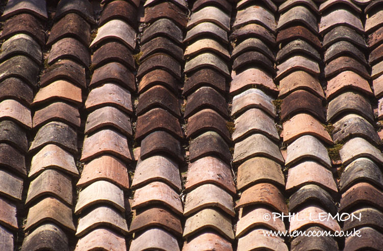 Roof tiles, Dordogne, Phil Lemon