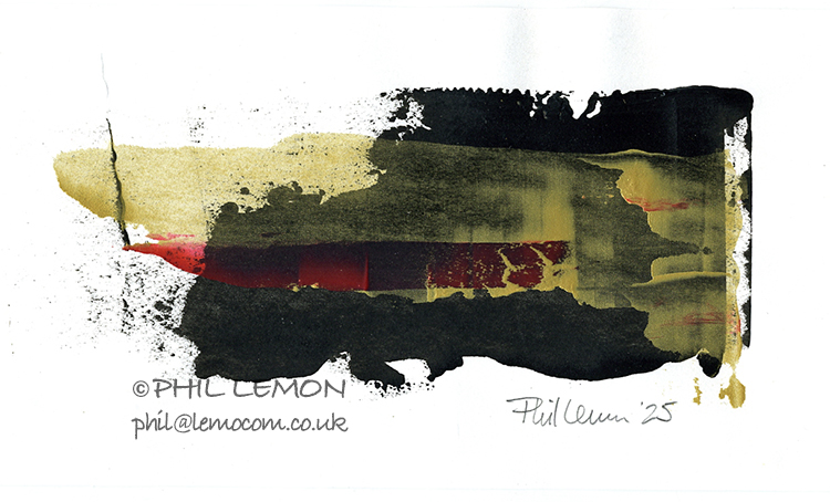 Abstract 108, ink and watercolour, Phil Lemon