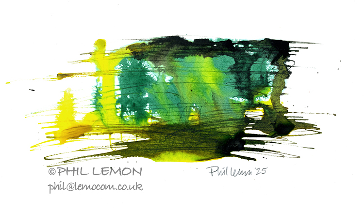 Abstract 82, watercolour and ink, Phil Lemon