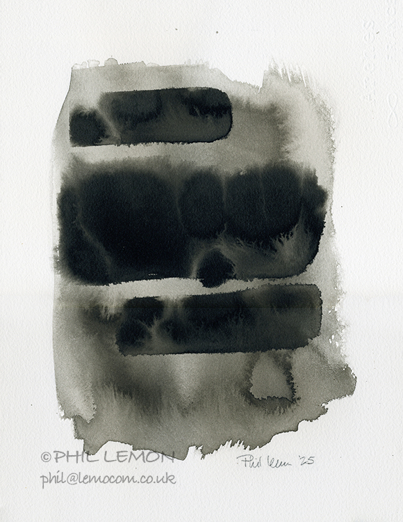Abstract 86, ink and watercolour, Phil Lemon