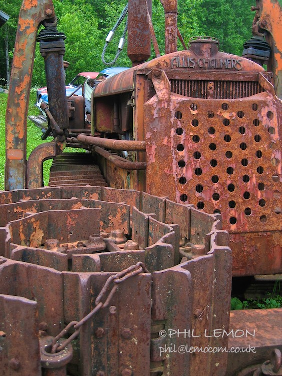 Rusting farm machinery, Phil Lemon