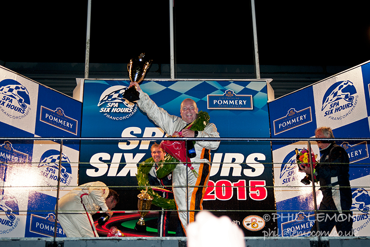 Spa Six Hours winners Roger Wills and James Littlejohn, Phil Lemon